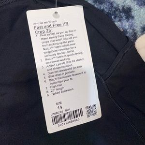 Lululemon Fast and Free Crop leggings